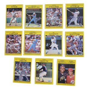 MLB Baseball Cards Fleer 1991 Yellow Border Mixed Lot of 11 Cards